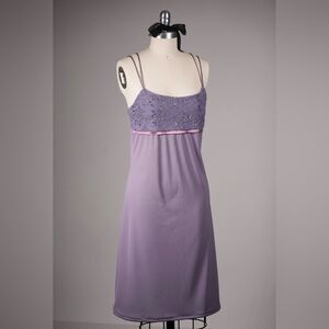 Elegant Purple Spaghetti Strap Dress